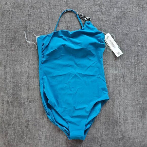 Amoressa By Miraclesuit Womens Pandora Elle Dorado One-shoulder One-piece Size 8 - Picture 3 of 14